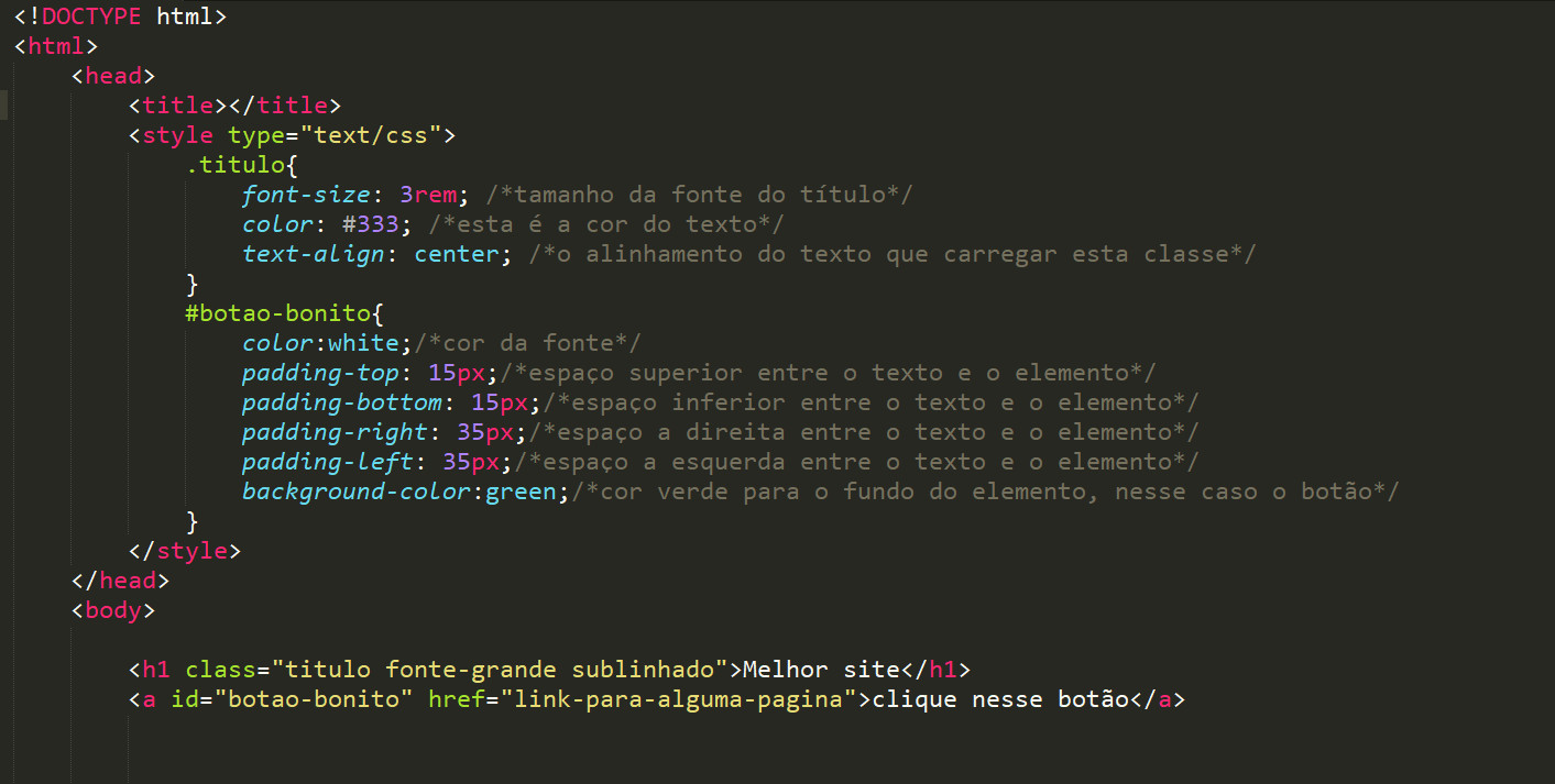 Como adicionar CSS no HTML sem a tag link