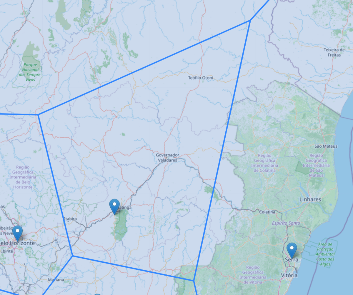 Distribuição Geográfica e Mapa de Sedes Regionais